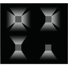 Abstrakte Darstellung verschiedener Lichtkegel