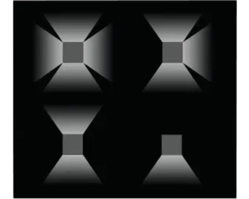 Abstrakte Darstellung verschiedener Lichtkegel