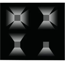 Abstrakte Darstellung verschiedener Formen auf dunklem Hintergrund