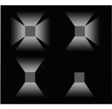 Optische Täuschung mit geometrischen Formen