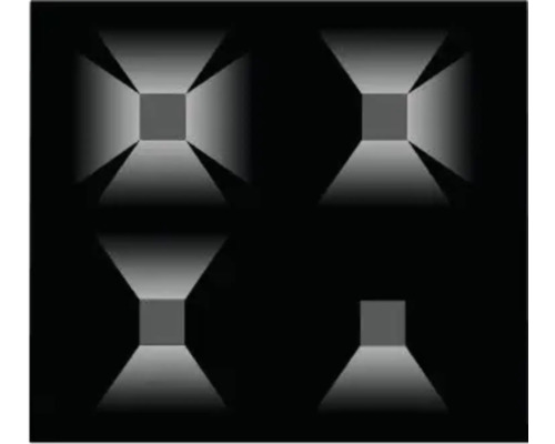 DOTLUX Wegeleuchte WAY 100cm 15 W 4000 K Optische Täuschung mit geometrischen Formen