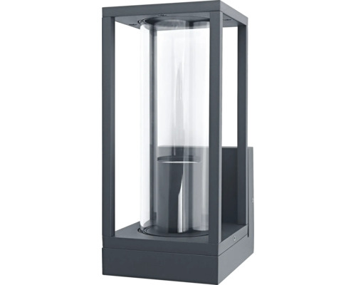 Ledvance Wandleuchte Endura Classic 1 x E27 60 W grau Wandleuchte mit Glaszylinder für den Aussenbereich