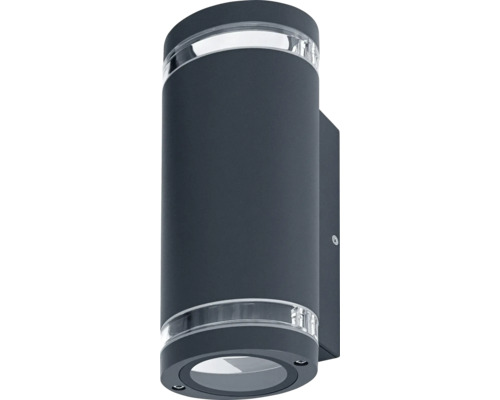 Ledvance Wandleuchte Endura Classic 2 x GU10 35 W grau Zylindrische Wandleuchte für den Aussenbereich