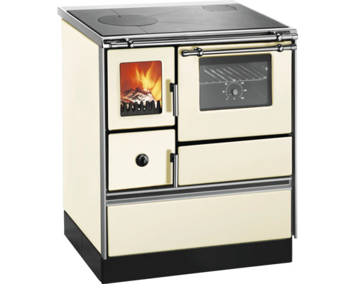 Cuisinière Westminster K76F-70 ivoire Four à droite Plaque de cuisson en acier Cuisinière à bois avec plaque de cuisson, four et foyer