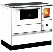 Cuisinière à bois avec plaque de cuisson, four et foyer