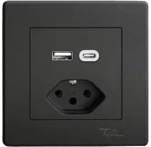 Feller EDIZIOdue Steckdose mit USB A und C Anschluss