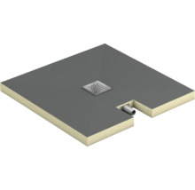 Receveur de douche carré avec garniture d'écoulement