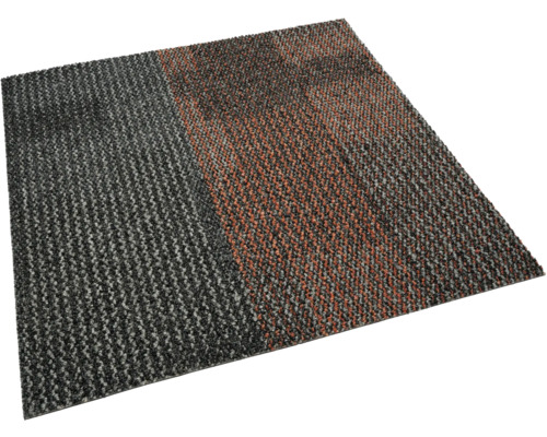 Quadratische Teppichfliese mit zwei unterschiedlichen Mustern