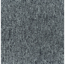 Nahaufnahme eines grauen Teppichbodens mit schlingenartiger Textur.