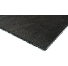 Detailaufnahme eines schwarzen Teppichbodens.