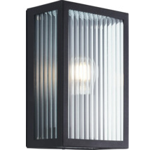 Applique murale rectangulaire avec abat-jour en verre cannelé