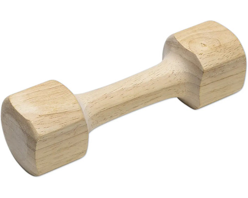 Beeztees Hundespielzeug Spielzeug Hantel 230 g Natur 18.5 cm x 5 cm x 5 cm Hantel aus Holz