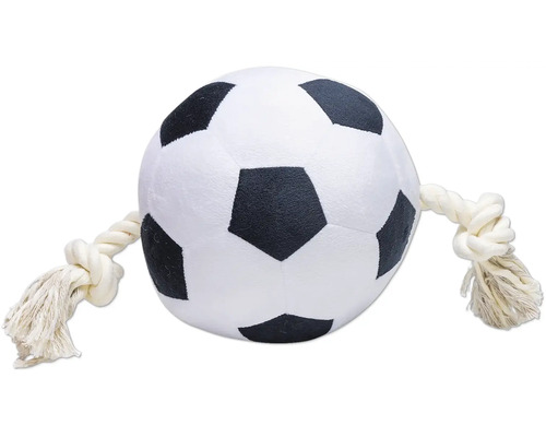 Beeztees Hundespielzeug Fussball mit Seil 36 cm x 19 cm x 19cm Hundespielzeug Fussball mit Seil
