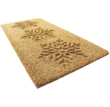 Fussmatte aus Kokosfaser mit Schneeflockenmuster