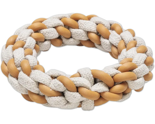 Beeztees Hundespielzeug Dental Seilring Puppy Mik für Welpen 8 cm x 8 cm x 3.2 cm Hundespielzeug Ring aus Seil und Kunststoff