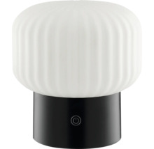 Tischleuchte mit rundem Lampenschirm und Schalter