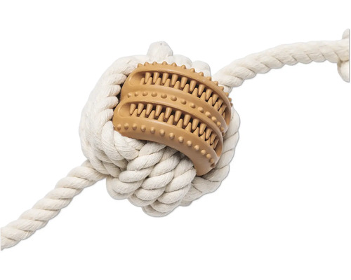 Hundespielzeug aus Seil mit Zahnreinigungselement