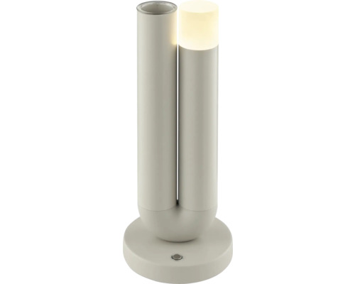 Akku Tischlampe Sayu LED 2,5 W beige Tischleuchte mit zwei Lichtquellen