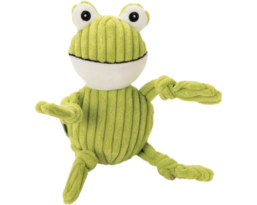 Beeztees Hundespielzeug Spielzeug Frosch Froggi Ribbed grün 30 cm x 11 cm x 8.5 cm Frosch Stofftier aus Kord