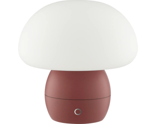 Akku Tischlampe Dupos LED 2 W rot Pilzförmige Tischleuchte für den Innenbereich