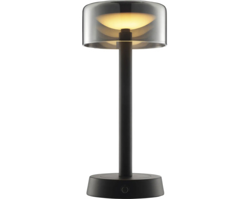 Akku Tischlampe Razor LED 2,5 W schwarz Tischleuchte mit Lampenschirm