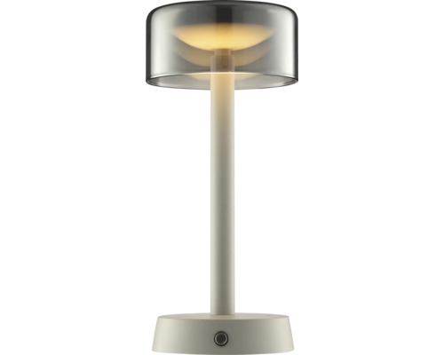 Akku Tischlampe Razor LED 2,5 W beige Tischleuchte mit Lampenschirm