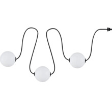 Lampe décorative avec trois lumières rondes et diffuses sur un câble
