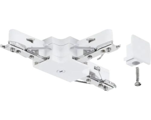 Connecteur d'angle pour rails d'alimentation avec vis pour systèmes d'éclairage