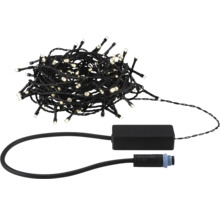 Guirlande lumineuse avec diodes électroluminescentes et câble noir