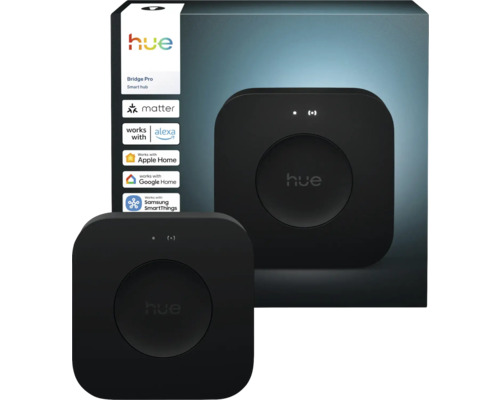 Hue Bridge Pro Smart Hub avec symbole Matter et compatibilité avec Alexa, Apple Home, Google Home et Samsung SmartThings