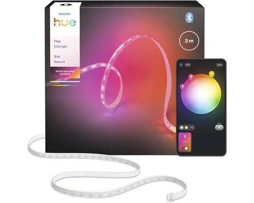 Philips Hue Flux Lichtband 3 Meter Basisset mit Smartphone App