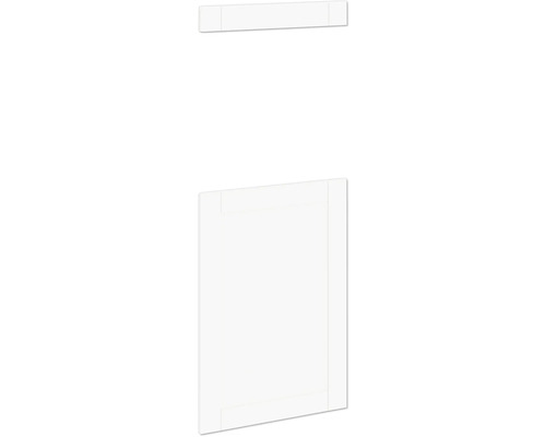 Set de façade PICCANTE Smart armoire midi pour réfrigérateur et four 1 porte pivotante et 1 cache maison de campagne blanc mat "AK" Meuble blanc