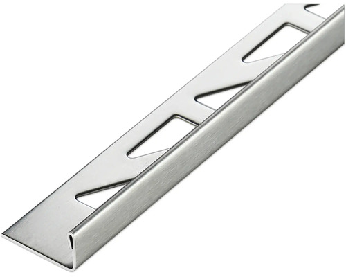 Akkit Winkelprofil Edelstahl gebürstet 300 cm x 11 mm Fliesenprofil aus Metall