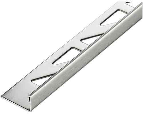 Profilé angulaire Akkit en acier inoxydable brossé 3000 x 12,5 mm Profilé de carreaux en métal