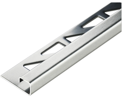 Akkit Quadratprofil edelstahl gebürstet 3000 x 11 mm Fliesenprofil aus Metall
