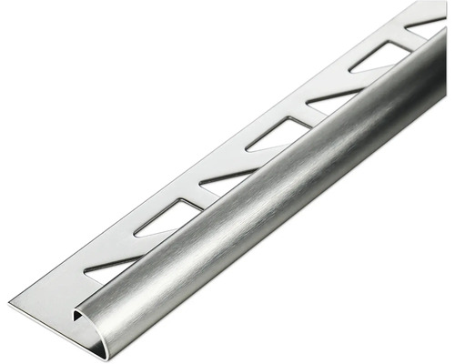 Akkit Rundprofil edelstahl gebürstet 3000 x 8 mm Fliesenprofil aus Metall