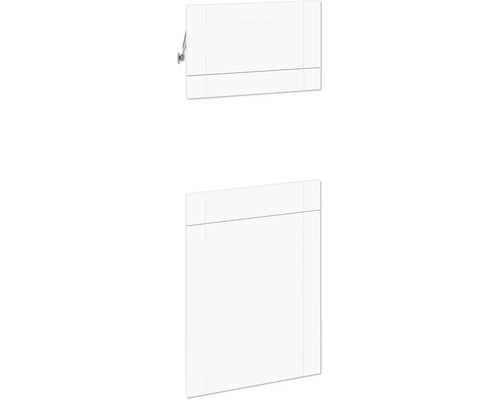 PICCANTE Smart Set de façade armoire midi pour microondes 1 porte pivotante 1 cache et 1 trappe maison de campagne blanc mat "AL" Meuble de salle de bain blanc