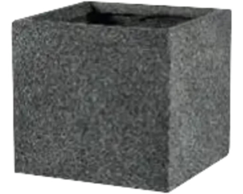 Pflanztopf Atlanta Fiberglas 55x55 cm schwarz Quadratischer Pflanzkasten für den Garten