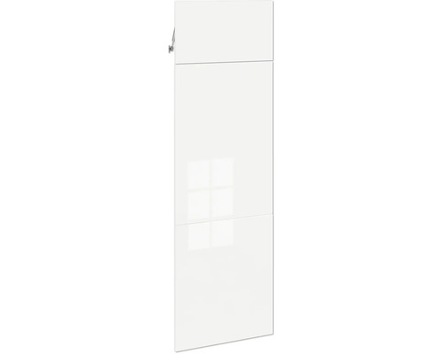 PICCANTE Smart Frontenset Hochschrank für Kühlschrank 1 Klappe und 2 Drehtüren weiss hochglanz foliert "AP" Möbeltür für den Innenbereich