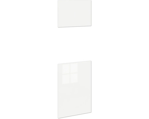 PICCANTE Smart Frontenset Hochschrank für Backofen und Kühlschrank 2 Drehtüren weiss hochglanz foliert "AS" Küchenfront