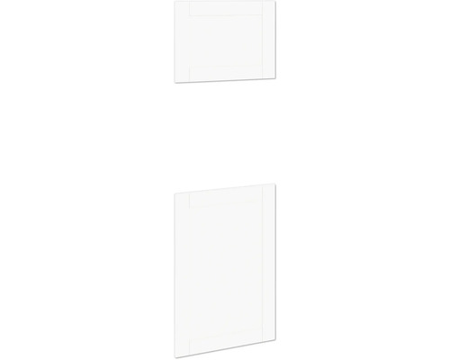 PICCANTE Smart Set de façade armoire haute pour four et réfrigérateur 2 portes pivotantes maison de campagne blanc mat "AS" Porte de placard