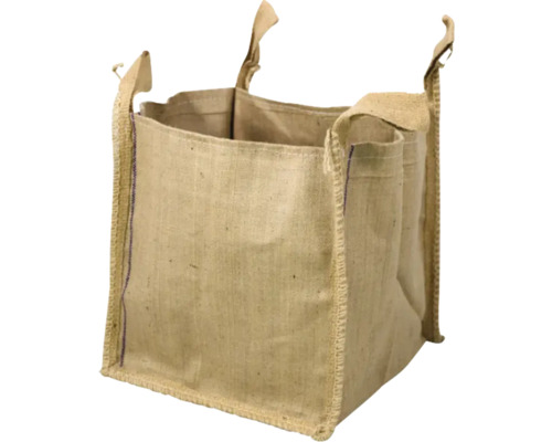Big Bag en jute sans contenu avec 4 boucles 40 x 40 x 40 cm Big bag en jute avec quatre boucles