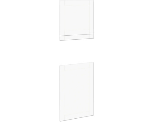 PICCANTE Smart Set de façade armoire haute pour four et microondes 2 portes pivotantes maison de campagne blanc mat "AT" Architecture intérieure mettant l'accent sur les panneaux muraux blancs