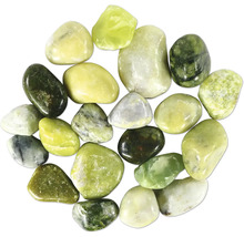 Galets de rivière décoratifs verts pour le jardin