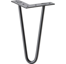 Pied de table en métal avec design en épingle à cheveux