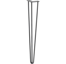 Pied de table en acier avec trois supports et plaque de montage