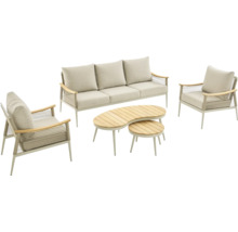 Gartenmöbelset mit Sofa, Sesseln und Beistelltischen