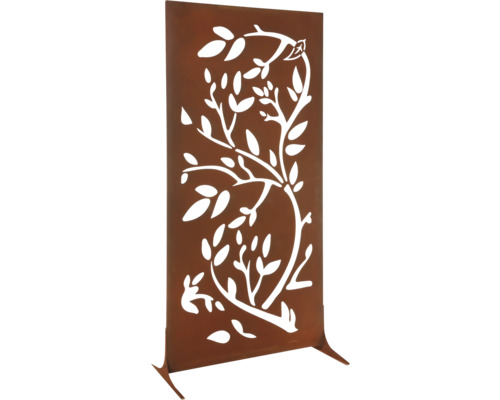 Garten-Sichtschutz aus Metall mit Baumdesign