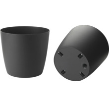 Pot de fleurs en plastique, vue du fond incluse