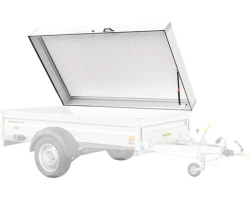 Humbaur Holz-Alu Deckel für Alumaster Anhänger 2510 x 1310 x 185 mm Humbaur Anhänger mit geöffnetem Deckel